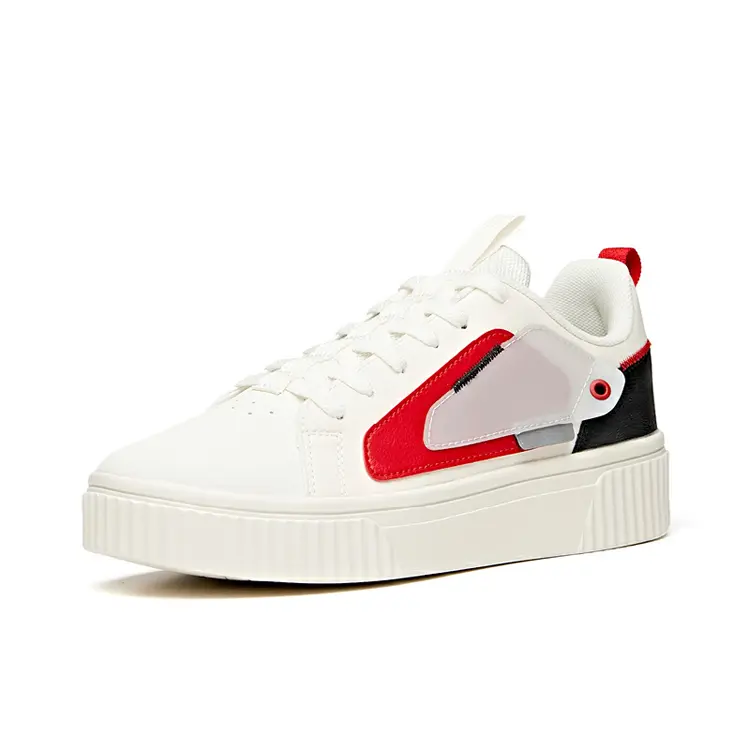 Factory Wholesale Custom Logo White Platform Sneaker Skateboard Women Men Sneaker Shoes Casual