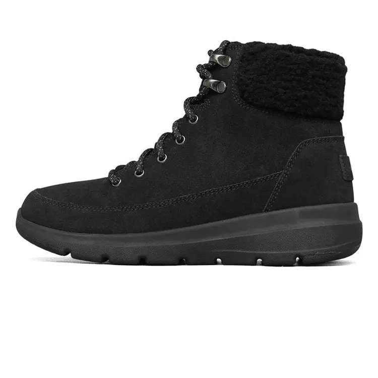 China OEM ODM Service New Style Anti Slip Low Cut Warm Fur Boots Women Snow Shoes With Zip